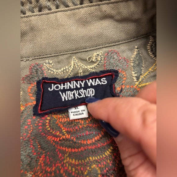 Johnny Was Violette Eyelet Embroidered Military Jacket XL - Picture 14 of 15